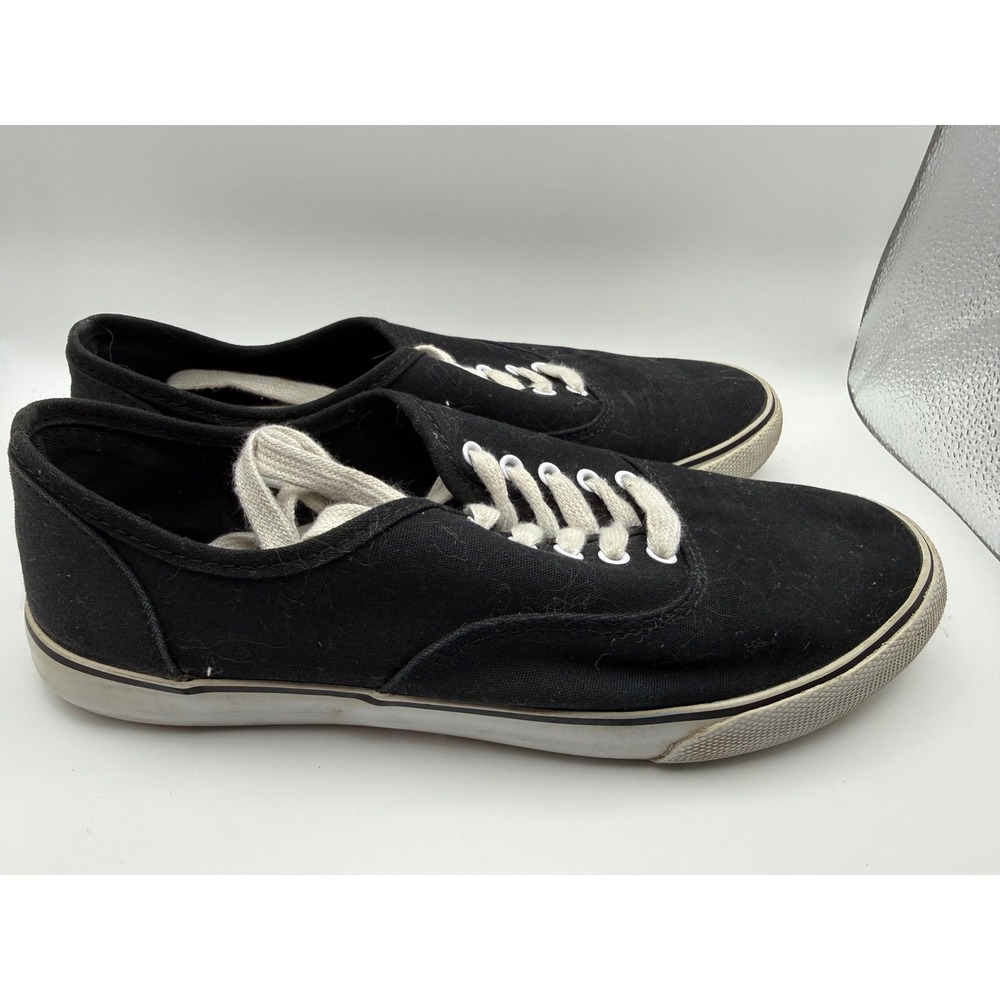 Womens Canvas Sneakers Target Black Casual Lace Up Comfort Shoes
